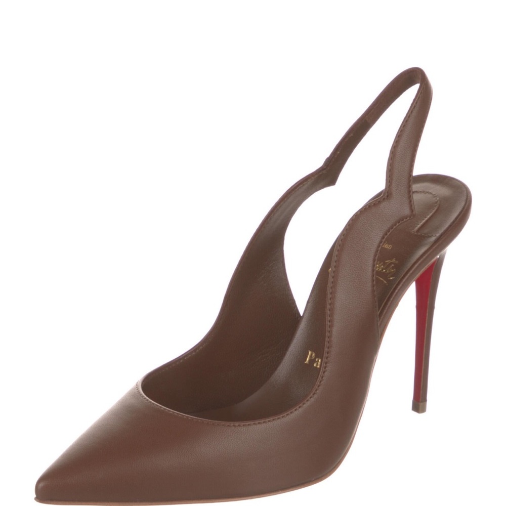 Christian Louboutin Leather Slingback Stiletto Heels